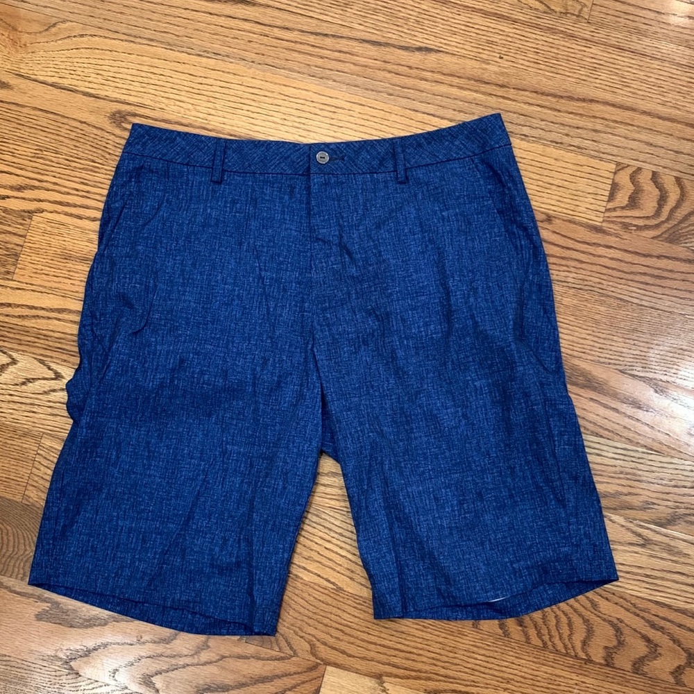 Men's Puma Texture Print Golf Shorts - Blue 36